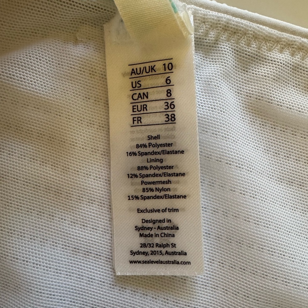 NWT SEA Level White Spinnaker Regular Cheeky Pant Size 6 Bikini Bottoms - Picture 8 of 10